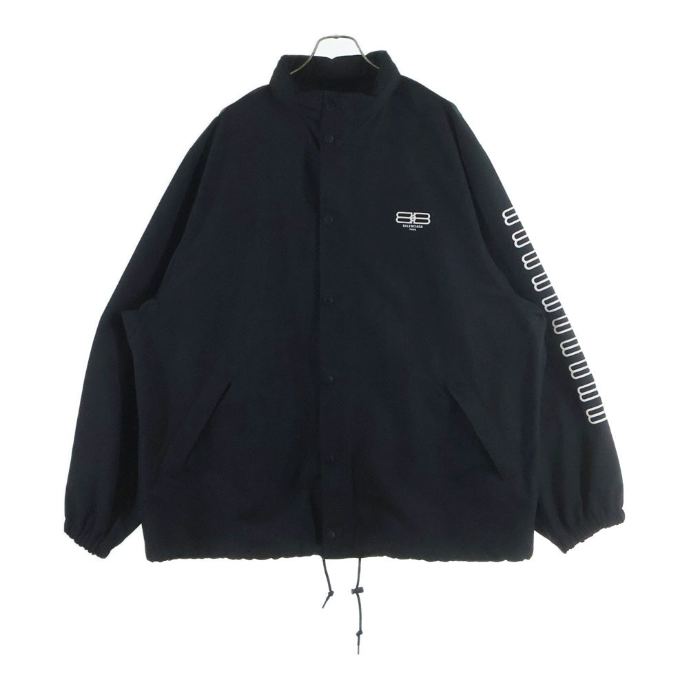 BALENCIAGA(バレンシアガ) 22AW BBロゴ ナイロン ウィンドブレーカージャケット ブラック 704491 TM010