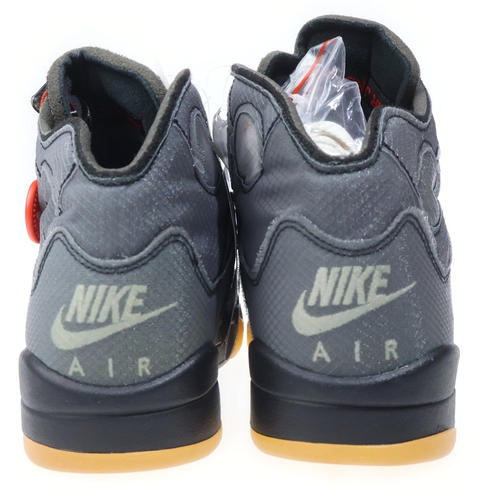NIKE(ナイキ) ×OFF-WHITE AIR JORDAN 5 RETRO SP CT8480-001 オフホワイト エアジョーダン5レトロ ハイカットスニーカー ブラック US8.5/26.5cm