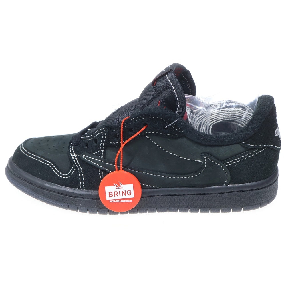 NIKE(ナイキ) ×TRAVIS SCOTT AIR JORDAN 1 LOW OG SP BLACK PHANTOM エアジョーダン1 ブラックファントム ローカットスニーカー ブラック キッズ US13.5C/19.5cm