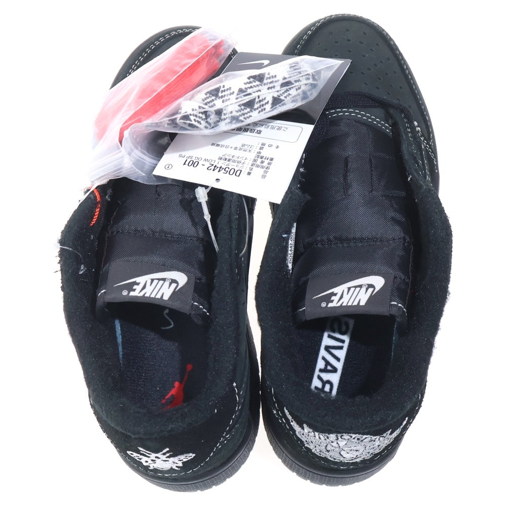 NIKE(ナイキ) ×TRAVIS SCOTT AIR JORDAN 1 LOW OG SP BLACK PHANTOM エアジョーダン1 ブラックファントム ローカットスニーカー ブラック キッズ US13.5C/19.5cm