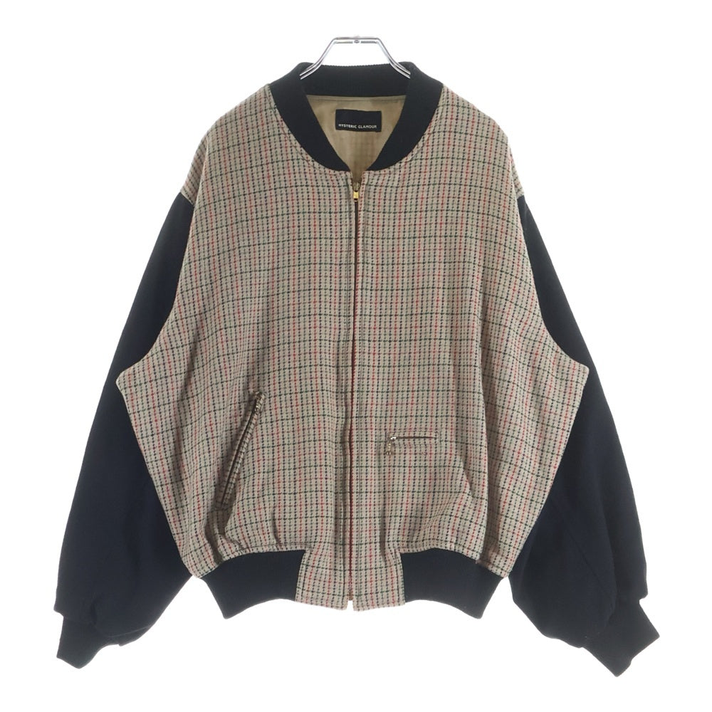 HYSTERIC GLAMOUR(ヒステリックグラマー) 90S チェック柄 ブルゾンジャケット ベージュ 2AB-0615