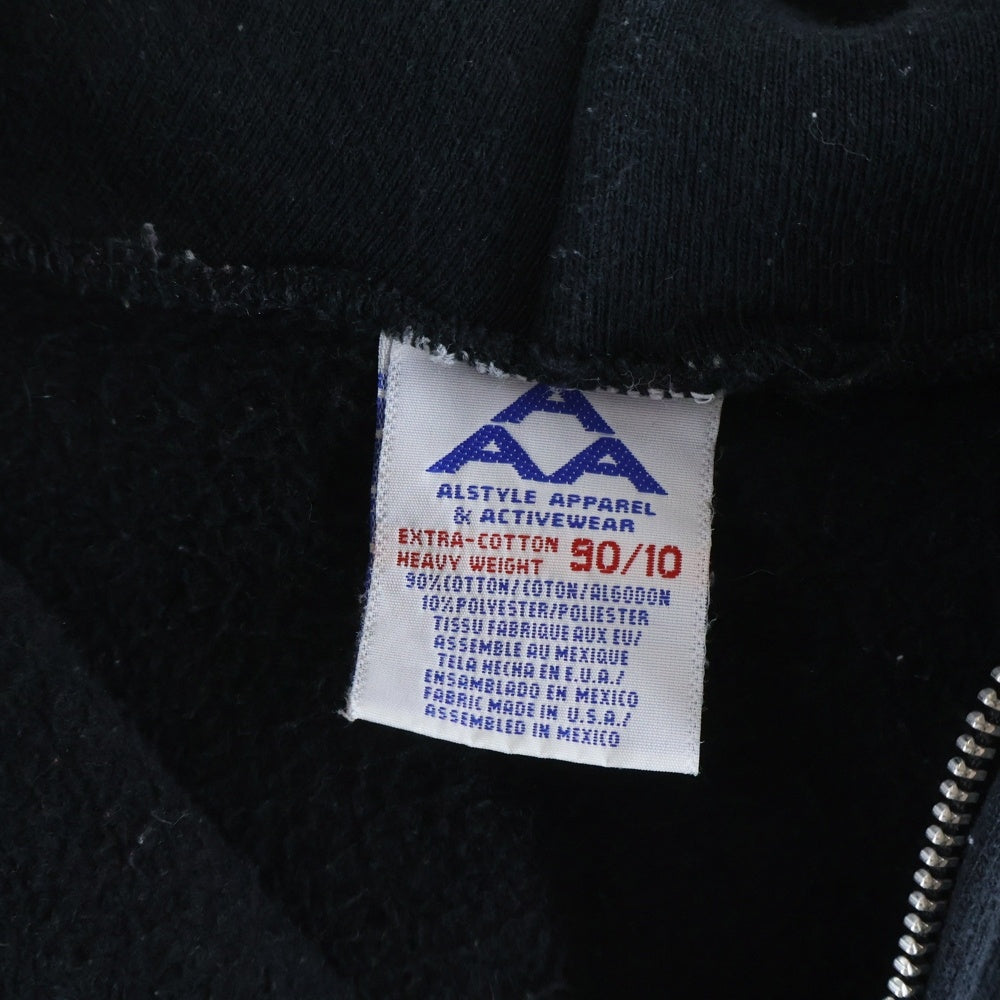 VINTAGE(ヴィンテージ) 90S RED HOT CHILI PEPPERS OLD ENGLISH ZIP UP HOODIE レッドホットチリペッパーズ ロゴワッペン ジップアップフーディー ブラック