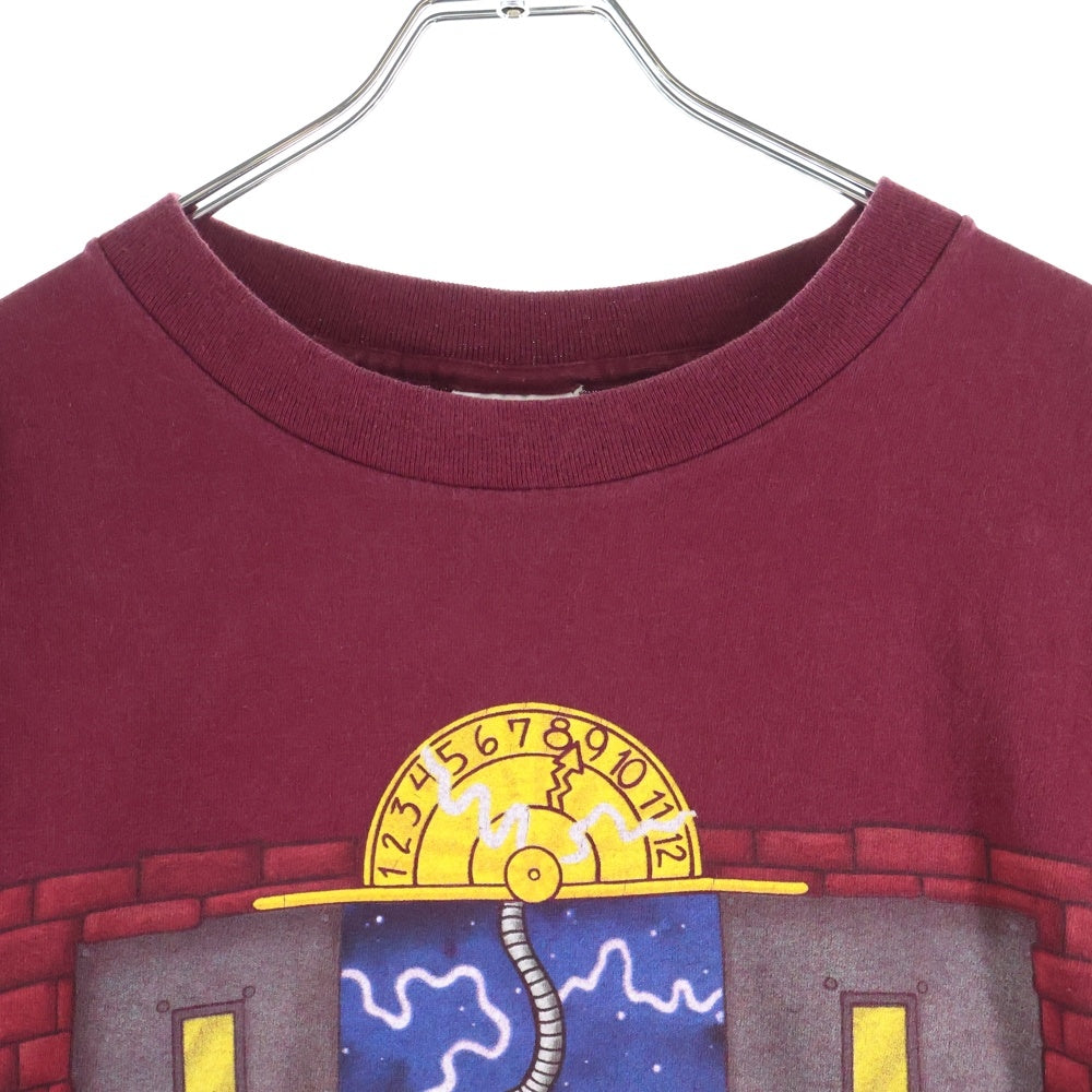 VINTAGE(ヴィンテージ) DISNEY THE TWILIGHT ZONE TOWER OF TERROR ディズニー タワーオブテラー 半袖Tシャツカットソー バーガンディ