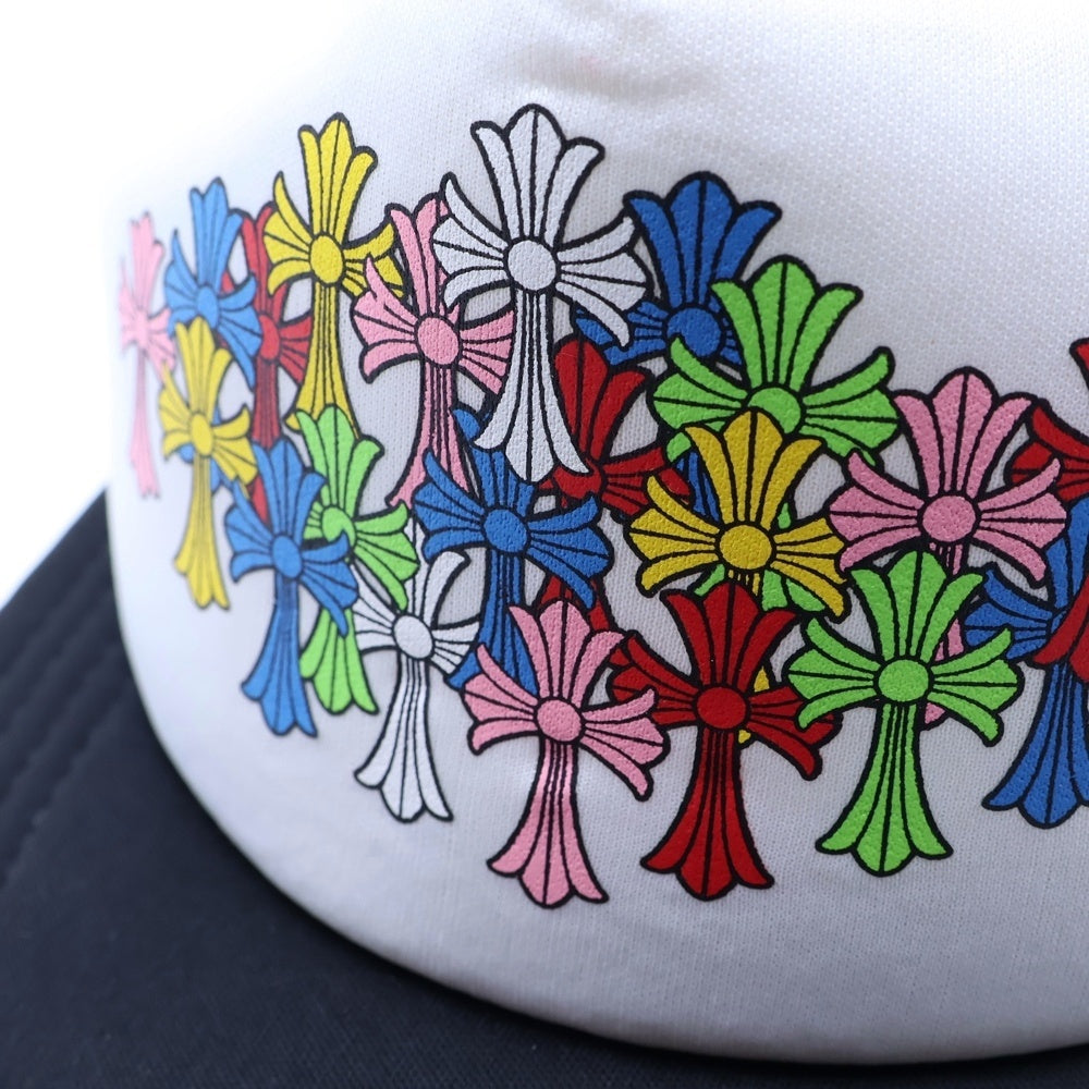 CHROME HEARTS(クロムハーツ) MLTCOL CEM CRS Tracker Cap マルチセメタリークロス トラッカーキャップ 帽子 ブラック/ホワイト