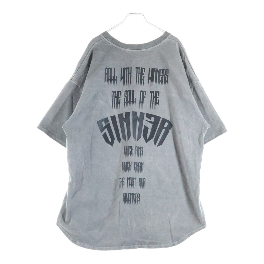 cvtvlist(カタリスト) 24SS CTLS ROSE TEE ローズグラフィック両面プリントクルーネック半袖Tシャツカットソー グレー