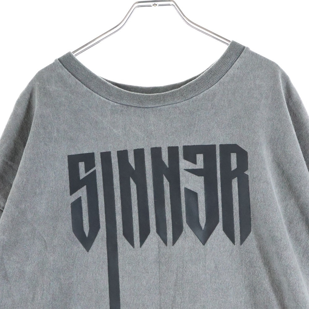cvtvlist(カタリスト) 24SS CTLS ROSE TEE ローズグラフィック両面プリントクルーネック半袖Tシャツカットソー グレー