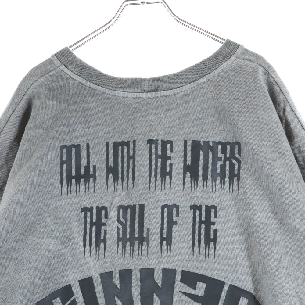 cvtvlist(カタリスト) 24SS CTLS ROSE TEE ローズグラフィック両面プリントクルーネック半袖Tシャツカットソー グレー