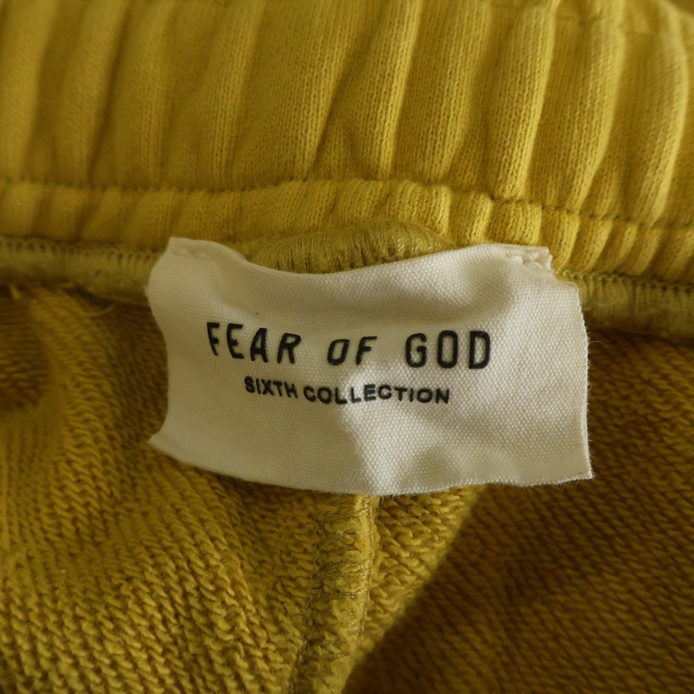 FEAR OF GOD(フィアオブゴッド) SIXTH COLLECTION フロントラバーロゴ スウェットパンツ イエロー C0000-3004 F18-9K