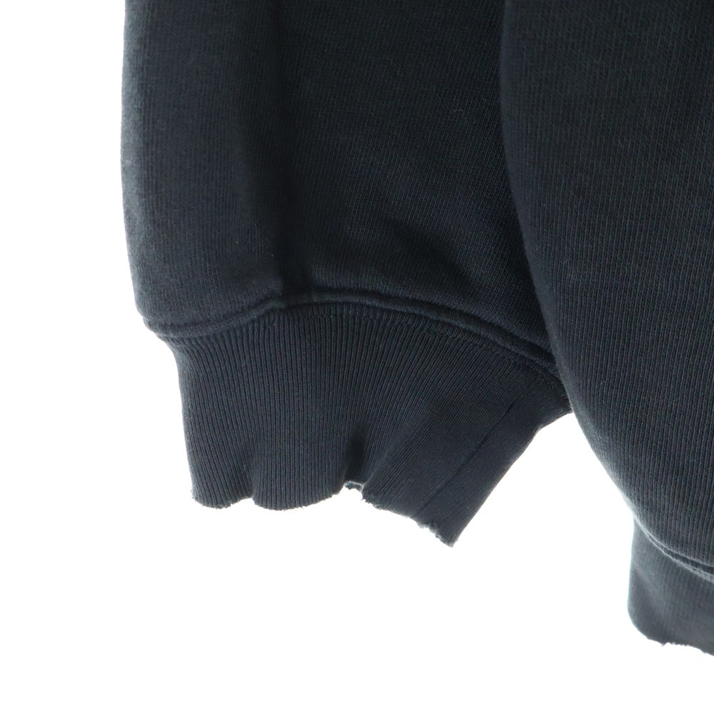 BALENCIAGA(バレンシアガ) 21SS I Love Cat Hoodie キャット 猫 フォトプリント ダメージ加工 プルオーバースウェットパーカー フーディー ブラック 570811 TJVG9
