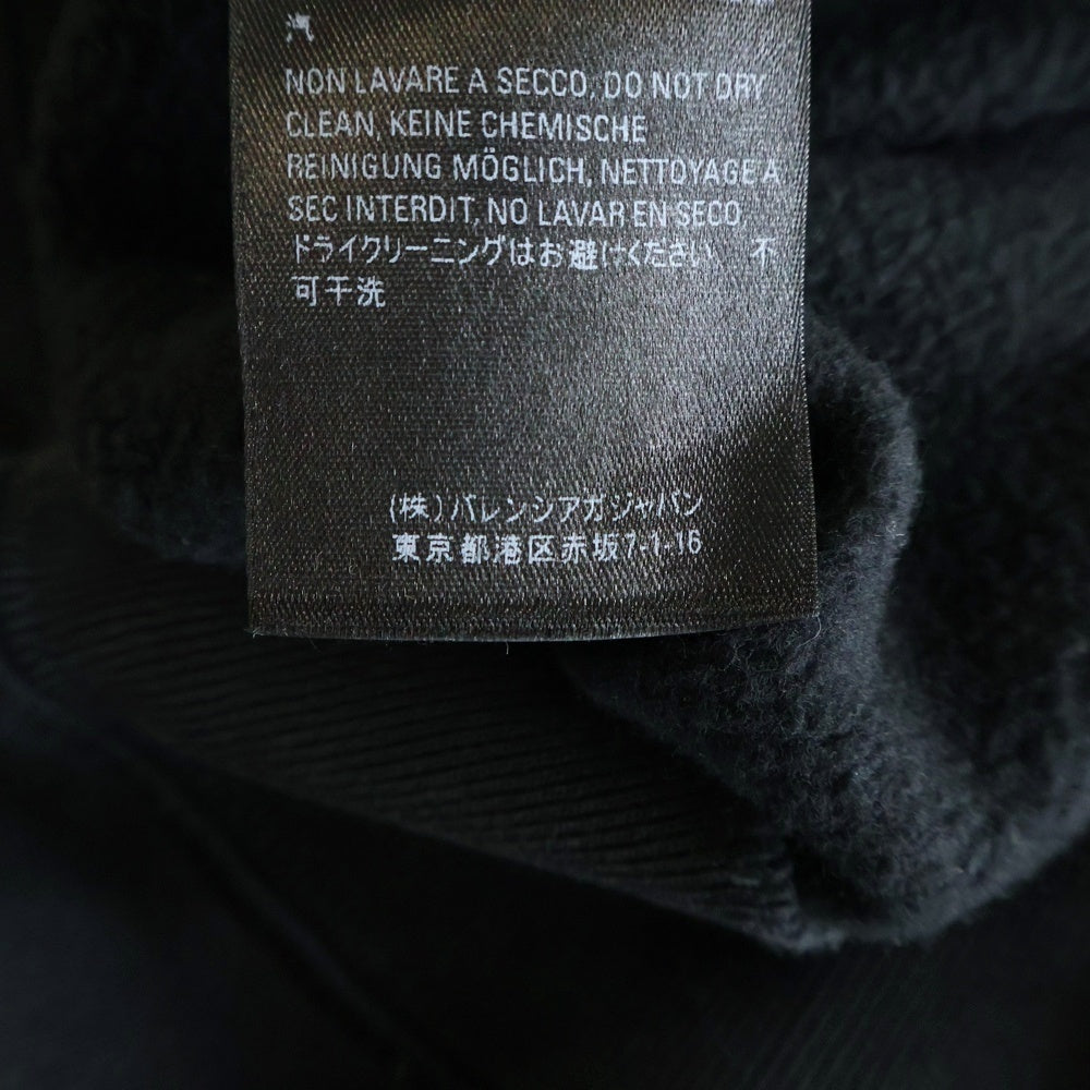 BALENCIAGA(バレンシアガ) 21SS I Love Cat Hoodie キャット 猫 フォトプリント ダメージ加工 プルオーバースウェットパーカー フーディー ブラック 570811 TJVG9