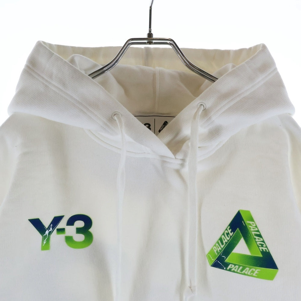 Y-3(ワイスリー) 22AW ×PALACE Logo Hoodie ×パレス ロゴフーディー プルオーバーパーカー HT3754 ホワイト