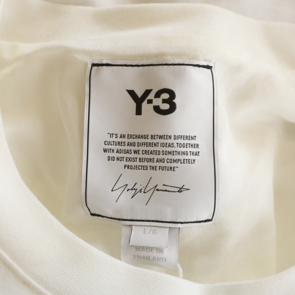 Y-3(ワイスリー) CLASSIC PAPER JERSEY SS TEE バッグプリント 半袖Tシャツ GV4186 ホワイト