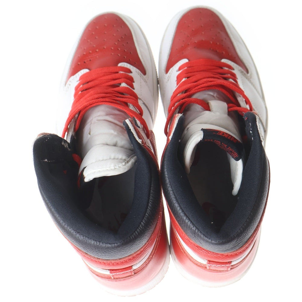 NIKE(ナイキ) AIR JORDAN 1 HIGH OG Heritage 555088-161 エアジョーダン ヘリテージ ハイカットスニーカー ホワイト/レッド US10/28.0cm