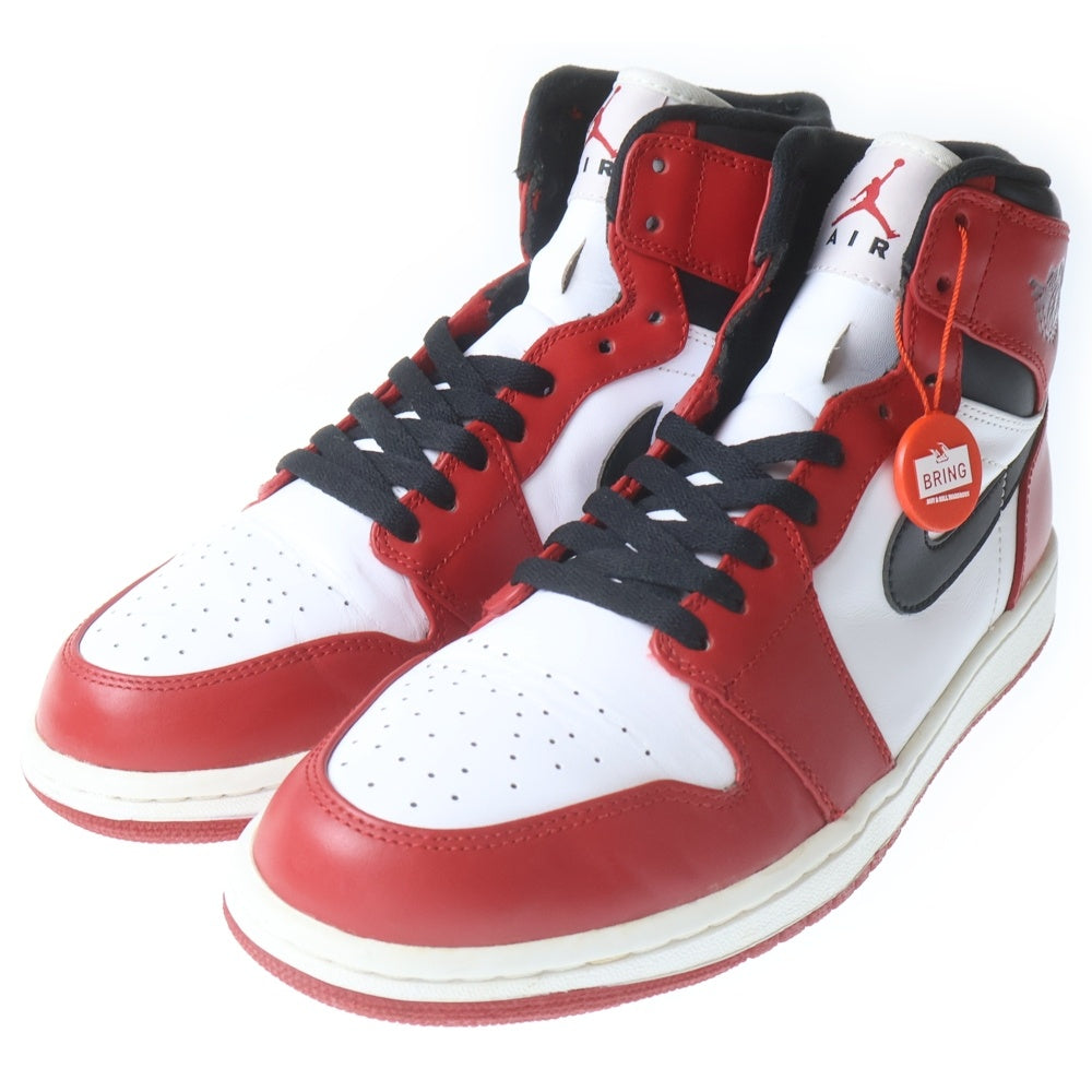 NIKE(ナイキ) 【観賞用 2013年製】 AIR JORDAN 1 RETRO HIGH CHICAGO 332550-163 エアジョーダン1 シカゴ ハイカットスニーカー レッド/ホワイト US10.5/28.5cm
