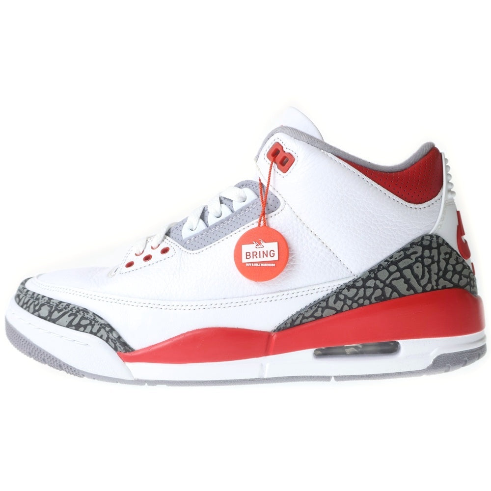 NIKE(ナイキ) AIR JORDAN 3 RETRO DN3707-160 エアジョーダン 3 レトロ ファイヤーレッド ハイカットスニーカー ホワイト/レッド US10/28.0cm