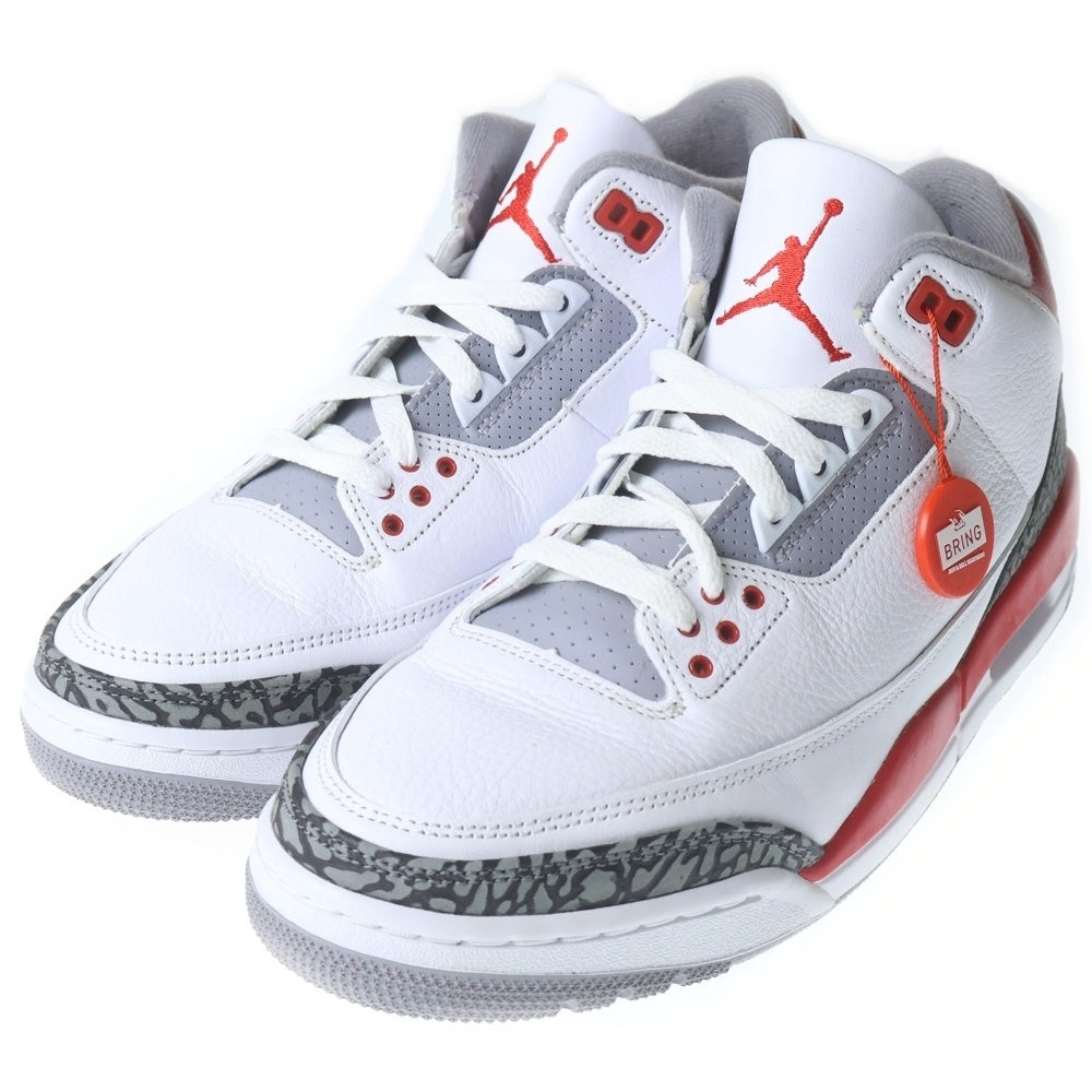 NIKE(ナイキ) AIR JORDAN 3 RETRO DN3707-160 エアジョーダン 3 レトロ ファイヤーレッド ハイカットスニーカー ホワイト/レッド US10/28.0cm