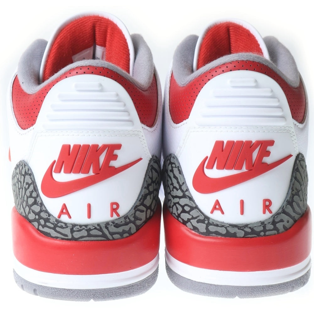 NIKE(ナイキ) AIR JORDAN 3 RETRO DN3707-160 エアジョーダン 3 レトロ ファイヤーレッド ハイカットスニーカー ホワイト/レッド US10/28.0cm