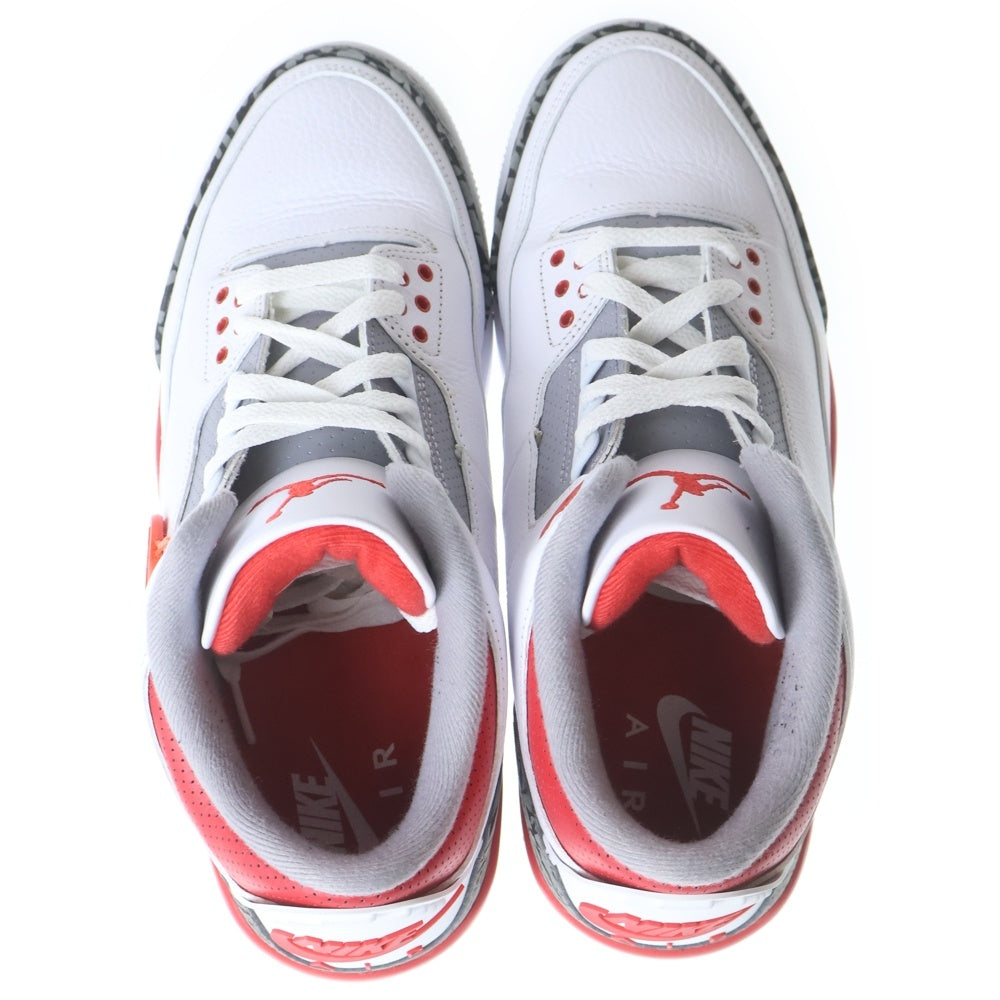 NIKE(ナイキ) AIR JORDAN 3 RETRO DN3707-160 エアジョーダン 3 レトロ ファイヤーレッド ハイカットスニーカー ホワイト/レッド US10/28.0cm