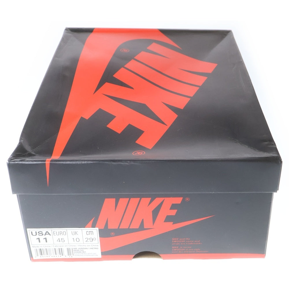NIKE(ナイキ) 【観賞用】AIR JORDAN 1 RETRO HIGH OG GYM RED 555088-061 エアジョーダン1 ジムレッド ハイカットスニーカー ブラック/レッド/ホワイト US11/29.0cm