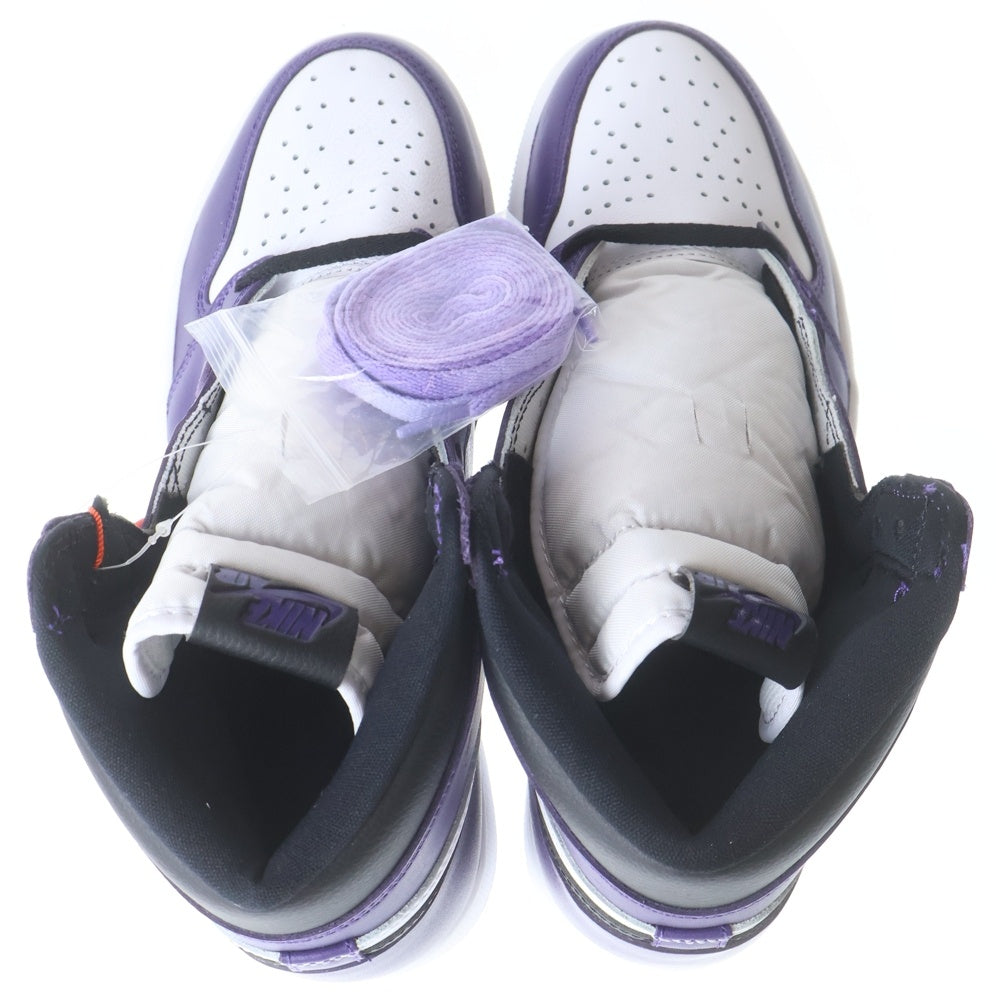 NIKE(ナイキ) AIR JORDAN 1 RETRO HIGH OG COURT PURPLE 555088-500 エアジョーダン1 レトロ ハイ コート パープル ハイカットスニーカー ホワイト/パープル US10/28.0cm