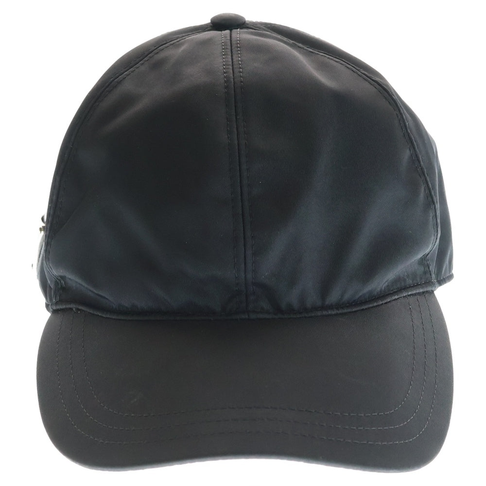 PRADA(プラダ) RE-NYLON リナイロン ベースボール ロゴプレートキャップ 帽子 ブラック 2HC274 2DMI