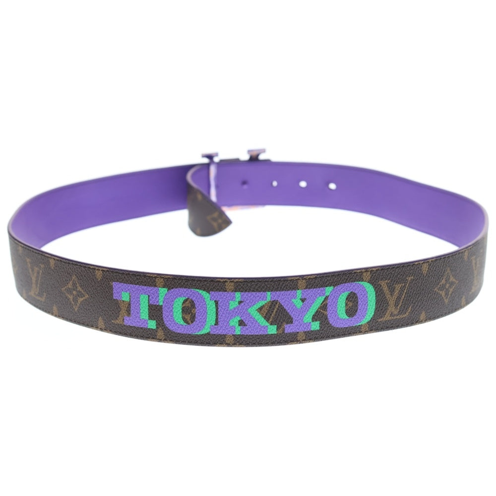 LOUIS VUITTON(ルイヴィトン) サンチュールLVオプティック 40MM モノグラムレザーベルト パープル/ブラウン M0494