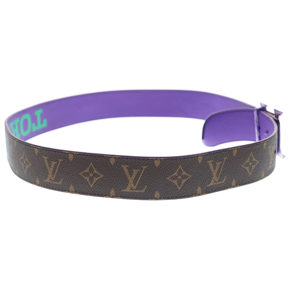 LOUIS VUITTON(ルイヴィトン) サンチュールLVオプティック 40MM モノグラムレザーベルト パープル/ブラウン M0494