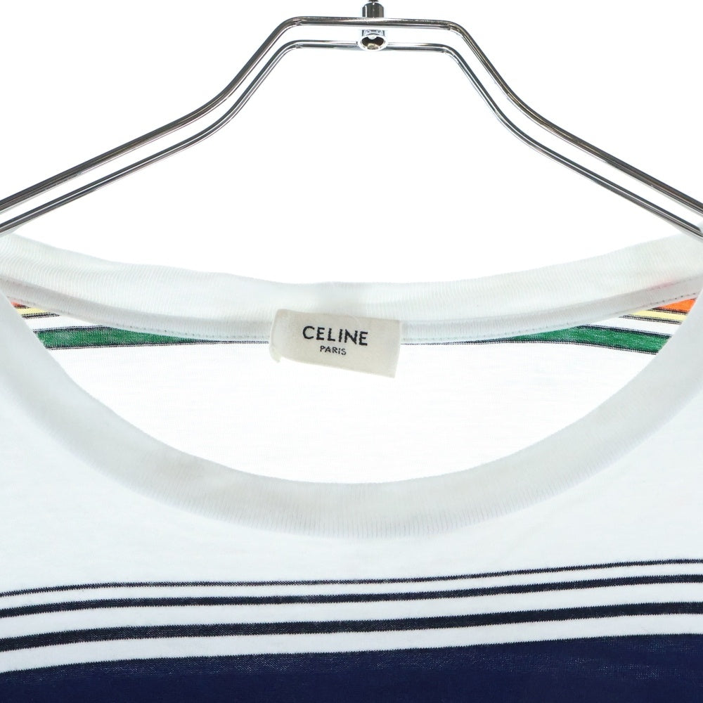 CELINE(セリーヌ) トリオンフ ボーダールーズ 半袖Tシャツカットソー ホワイト 2X04I807M 01MU レディース