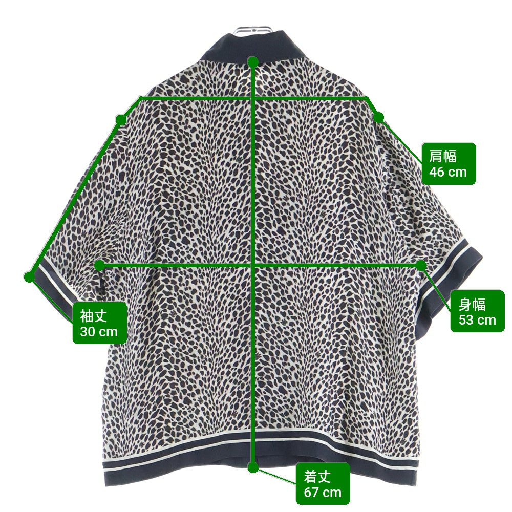 AMIRI(アミリ) レオパード ボーリング半袖シャツ ブラウン