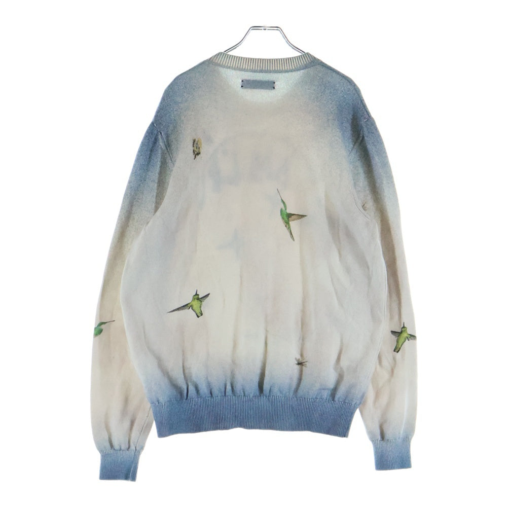 AMIRI(アミリ) Hummingbird motif embroidered jumper エンブロイダリー コットン セーター グレー