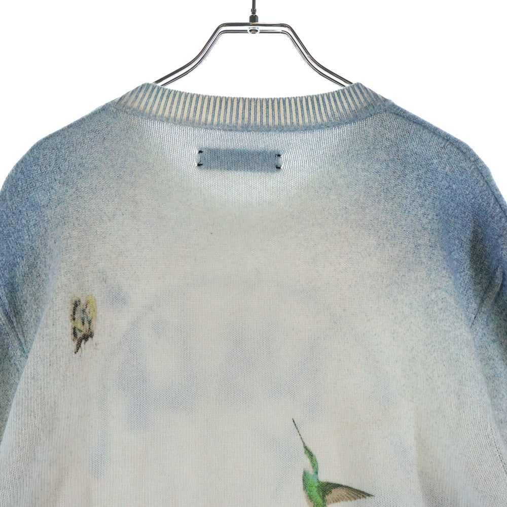 AMIRI(アミリ) Hummingbird motif embroidered jumper エンブロイダリー コットン セーター グレー