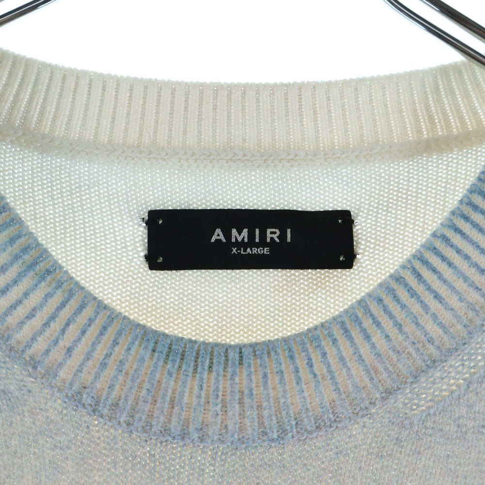 AMIRI(アミリ) Hummingbird motif embroidered jumper エンブロイダリー コットン セーター グレー