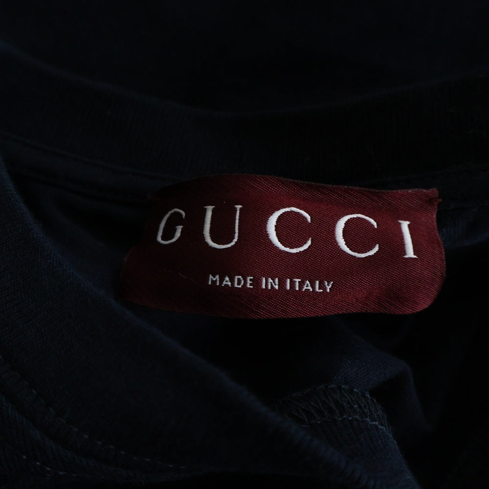 GUCCI(グッチ) 25SS フロントロゴプリント 半袖Tシャツカットソー ブラック 796395 XJG3P