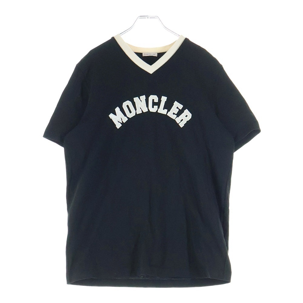 MONCLER(モンクレール) 25AW ロゴ刺繍 半袖Tシャツカットソー ブラック K20918C00005 89AUG