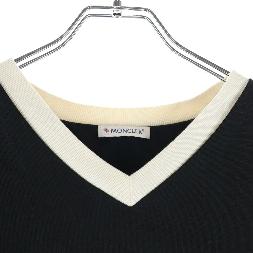 MONCLER(モンクレール) 25AW ロゴ刺繍 半袖Tシャツカットソー ブラック K20918C00005 89AUG
