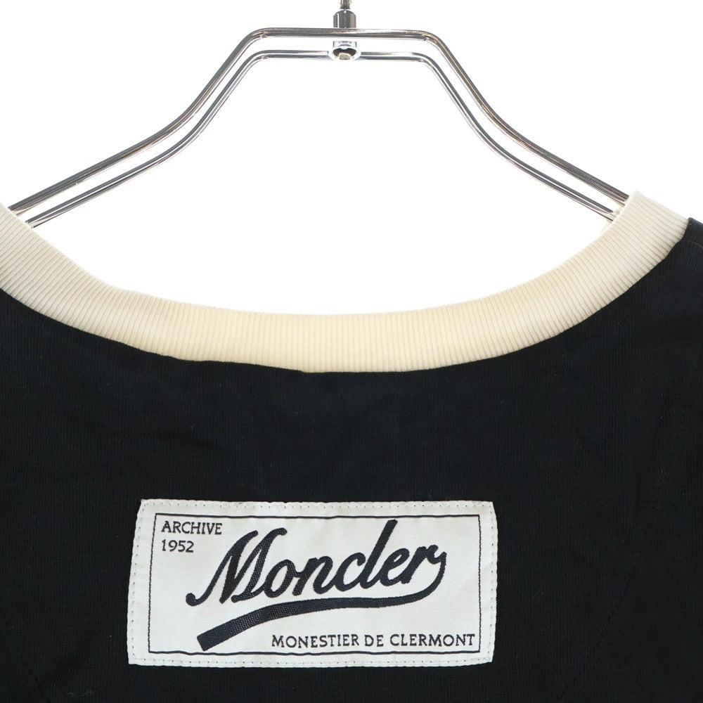 MONCLER(モンクレール) 25AW ロゴ刺繍 半袖Tシャツカットソー ブラック K20918C00005 89AUG