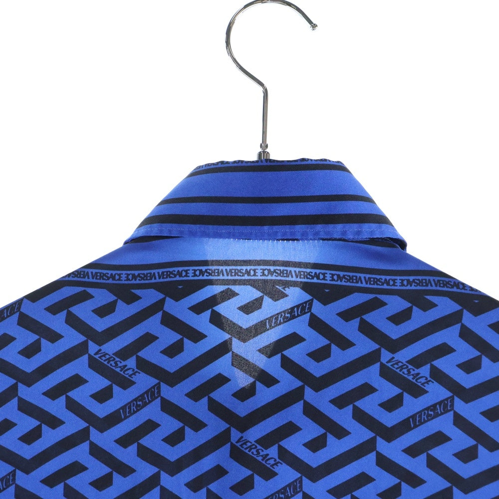 VERSACE(ヴェルサーチ) 総柄 半袖シャツ ブルー 1A07311