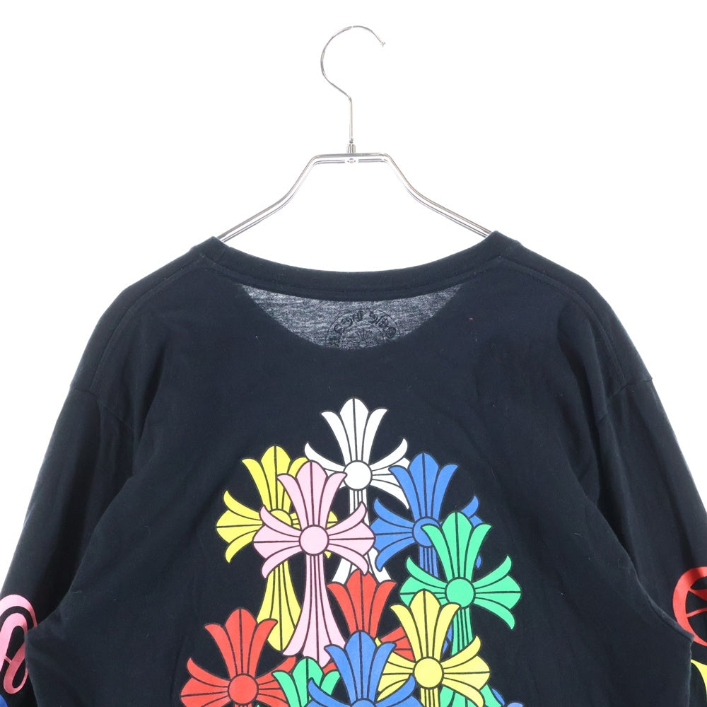 CHROME HEARTS(クロムハーツ) MLTCOL CEM CRS T-SHRT マルチセメタリークロスプリント 長袖Tシャツカットソー ブラック