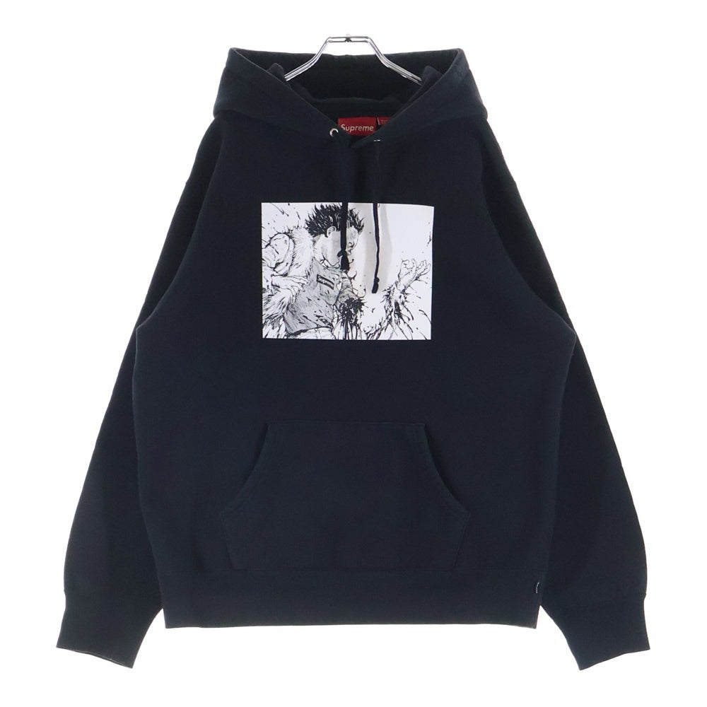 SUPREME(シュプリーム) 17AW Akira Arm Hooded Sweatshirt アキラ アームフーデッドスウェットシャツ ロゴ刺繍 パーカー ブラック