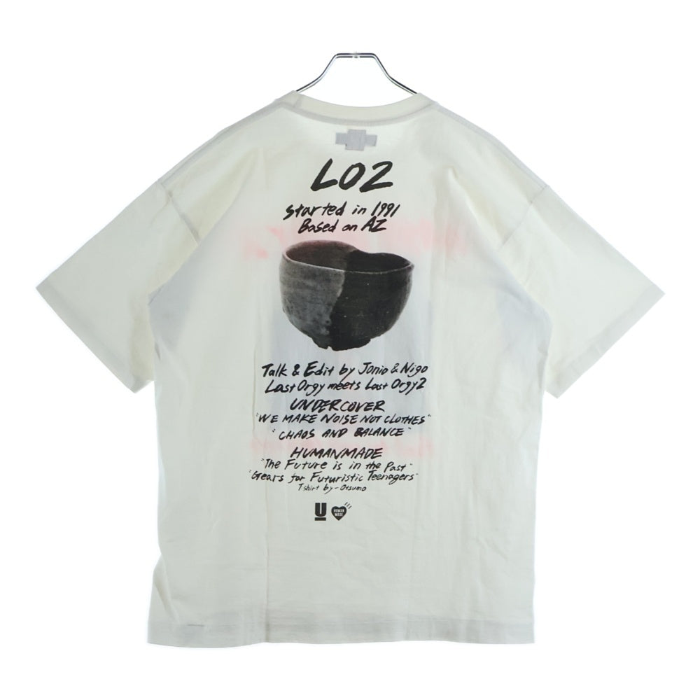 HUMAN MADE(ヒューマンメイド) ×UNDERCOVER LAST ORGY2 S プリント半袖Tシャツカットソー ホワイト XX24TE002