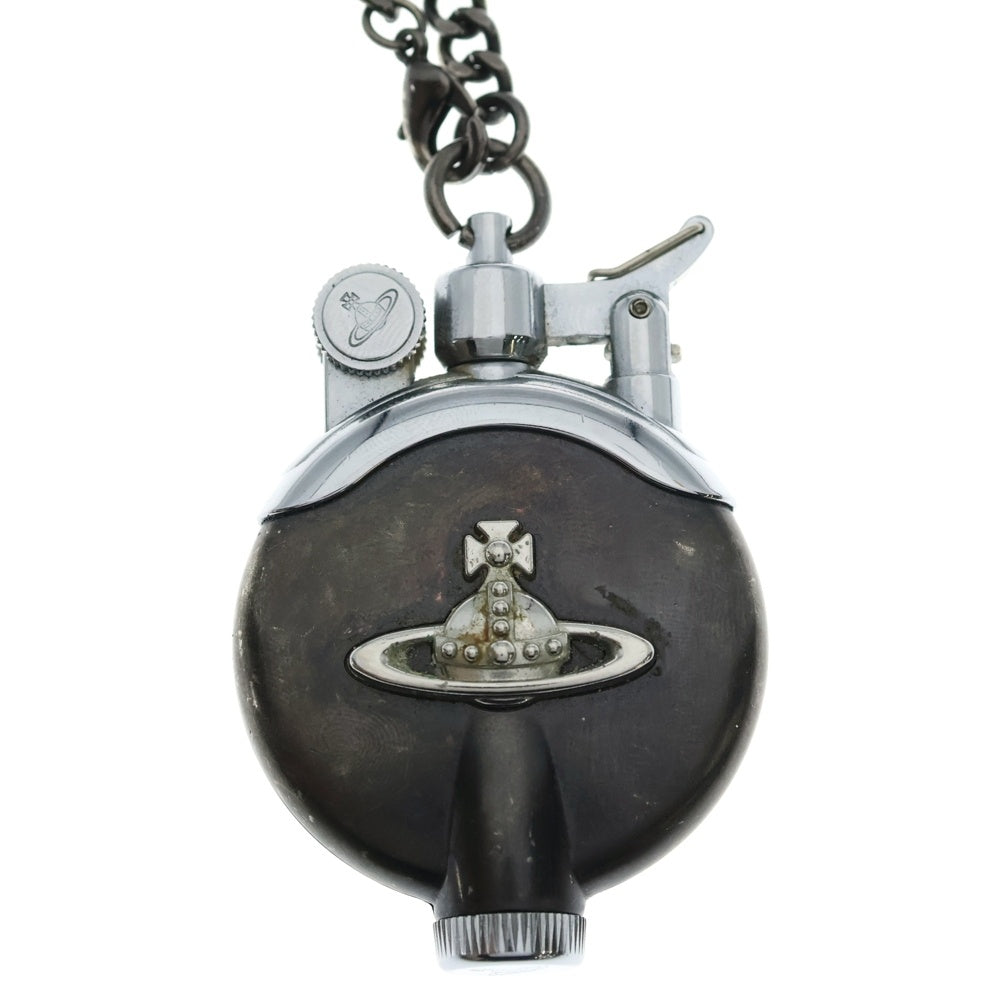 Vivienne Westwood(ヴィヴィアンウエストウッド) ヴィヴィアンウエストウッド チェーン オーブ オイルライター ネックレス シルバー/ブラック