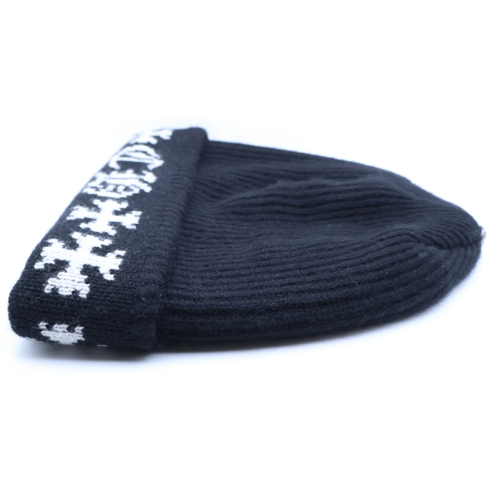 CHROME HEARTS(クロムハーツ) BIG DADDY ビッグダディ スターボール付きカシミヤニットビーニーニットキャップ ブラック