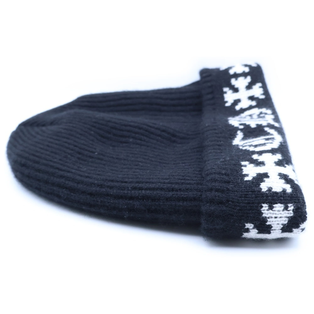 CHROME HEARTS(クロムハーツ) BIG DADDY ビッグダディ スターボール付きカシミヤニットビーニーニットキャップ ブラック