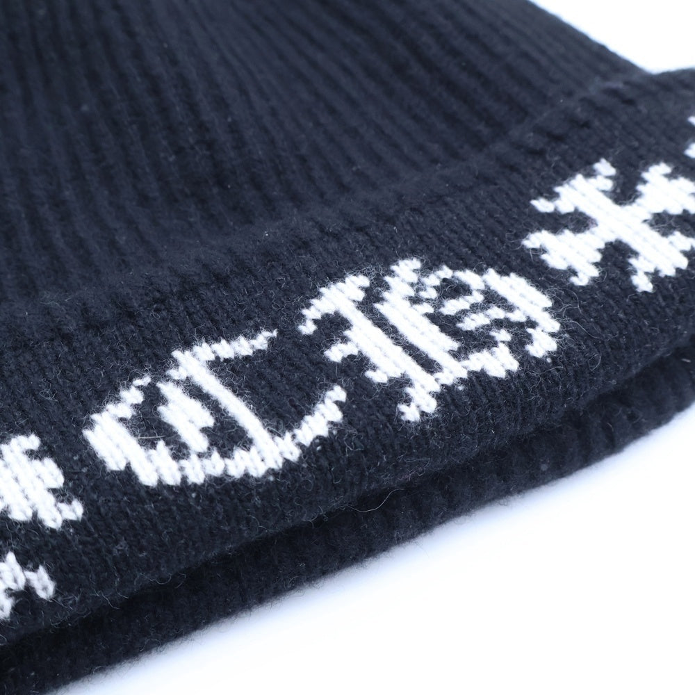 CHROME HEARTS(クロムハーツ) BIG DADDY ビッグダディ スターボール付きカシミヤニットビーニーニットキャップ ブラック