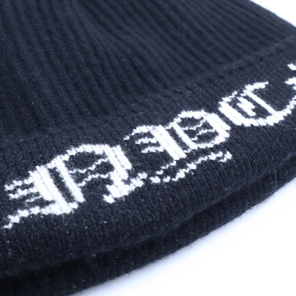 CHROME HEARTS(クロムハーツ) BIG DADDY ビッグダディ スターボール付きカシミヤニットビーニーニットキャップ ブラック