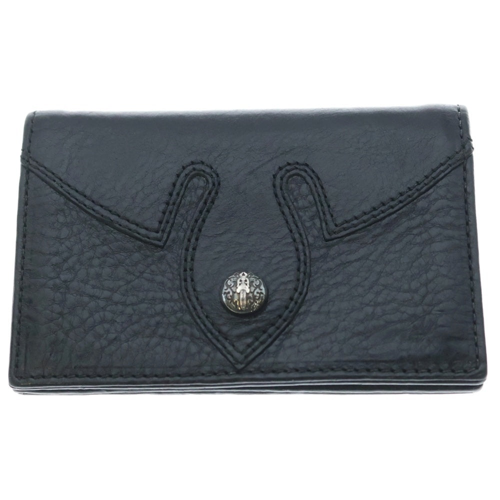 CHROME HEARTS(クロムハーツ) FLERKNEE CARD CASE フレアニーレザーカードケース ブラック