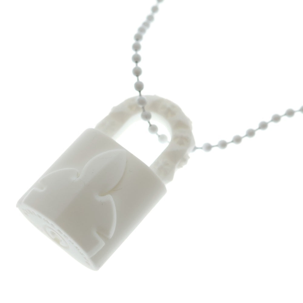 CHROME HEARTS(クロムハーツ) RUBBER PADLOCK FLERKNEE SLCN パドロック フレアニー ラバーネックレス シリコン ホワイト
