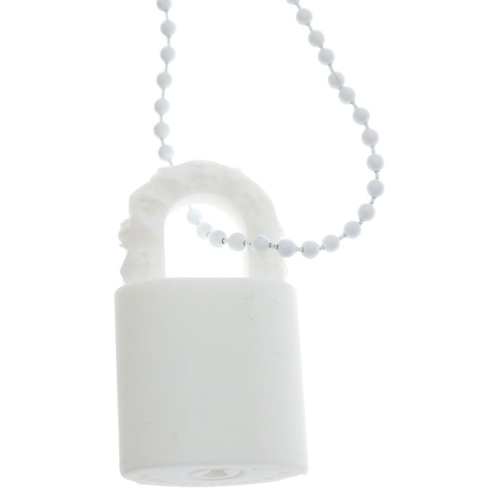 CHROME HEARTS(クロムハーツ) RUBBER PADLOCK FLERKNEE SLCN パドロック フレアニー ラバーネックレス シリコン ホワイト