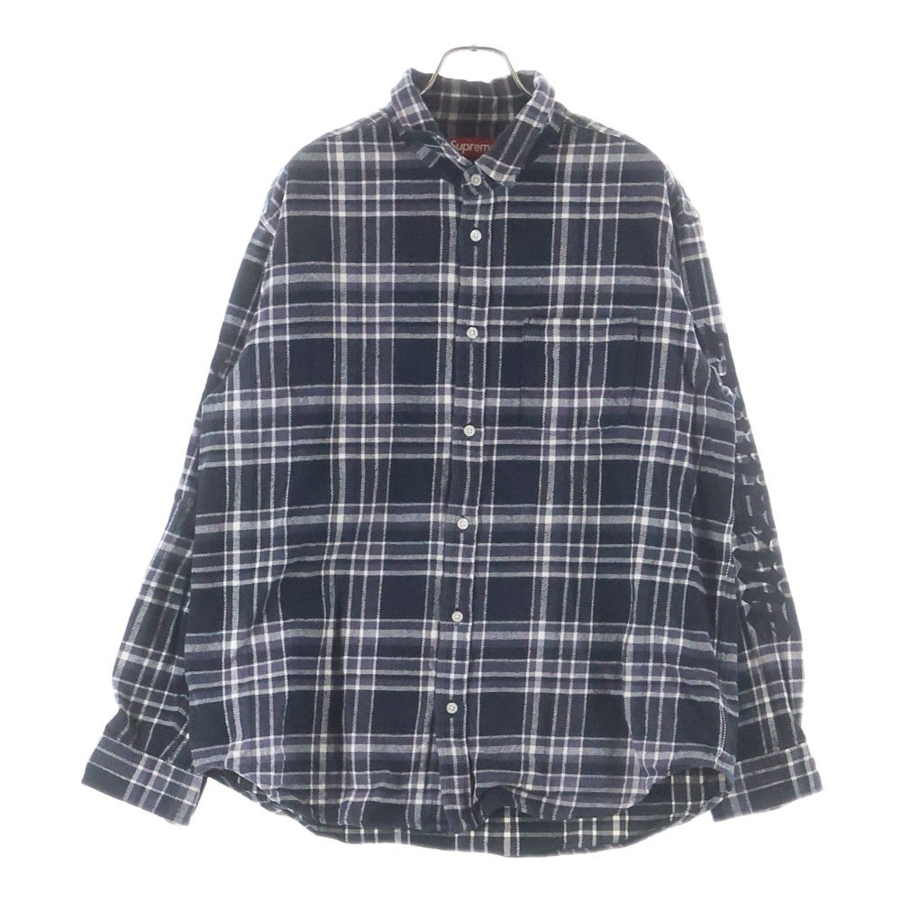 SUPREME(シュプリーム) 25SS Old English Plaid Flannel Shirt コットン フランネルシャツ ブラック