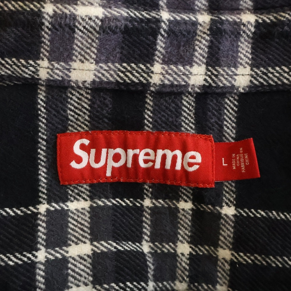 SUPREME(シュプリーム) 25SS Old English Plaid Flannel Shirt コットン フランネルシャツ ブラック